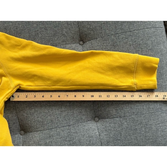 Men's Polo Ralph Lauren Letterman P Patch Sweatshirt Yellow Sz XL - Picture 9 of 9